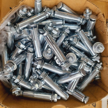 🔥พร้อมส่ง🔥พุกเหล็ก พุ๊ก  พุ๊กเหล็ก พุกเหล็ก ชนิดขันหัวน็อตชุบกัลวาไนซ์  ปุ๊กเหล็ก/สีเงิน สินค้าในไทย