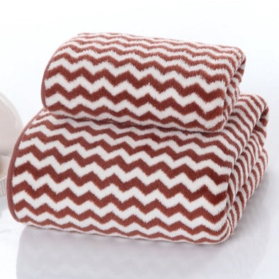 🔥พร้อมส่ง🔥ผ้าขนหนูเซต 2ชิ้น ผ้าเช็ดตัว ผ้าเช็ดผม ลายขวาง ซับน้ำแห้งไว ซับน้ำดี ผ้านุ่ม สีพลาสเทล สินค้าในไทย