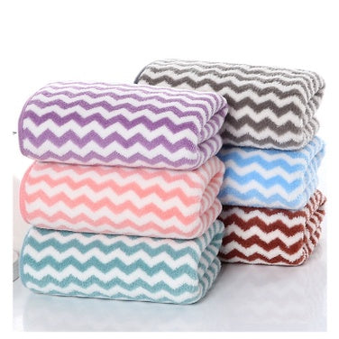 🔥พร้อมส่ง🔥ผ้าขนหนูเซต 2ชิ้น ผ้าเช็ดตัว ผ้าเช็ดผม ลายขวาง ซับน้ำแห้งไว ซับน้ำดี ผ้านุ่ม สีพลาสเทล สินค้าในไทย