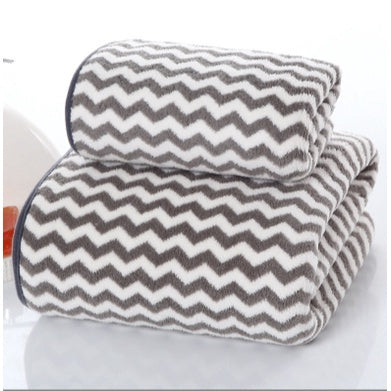 🔥พร้อมส่ง🔥ผ้าขนหนูเซต 2ชิ้น ผ้าเช็ดตัว ผ้าเช็ดผม ลายขวาง ซับน้ำแห้งไว ซับน้ำดี ผ้านุ่ม สีพลาสเทล สินค้าในไทย