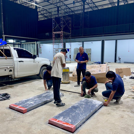 ลิฟท์กรรไกร ลิฟท์เอ็กซ์  แบบฝังพื้น สำหรับงานซ่อมช่วงล่าง รุ่น SL-4.0 B