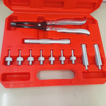คีมหนีบ ซีลวาล์ว คีมถอดใส่ซีลวาล์ว ชุดถอดใส่ซีลวาล์ว คีมถอดซีลหมวกวาล์ว คีมดึงซีลวาว  ชุด 11ชิ้น