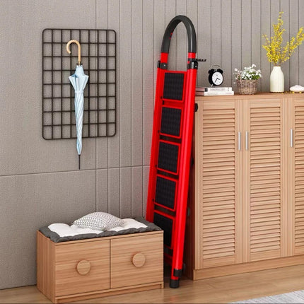 🔥พร้อมส่ง🔥บันได พับได้ อลูมิเนียม รับน้ำหนักได้ 100KG ( 7ชั้น) แดง / ดำ บันไดพับได้ Folding stairs สินค้าในไทย