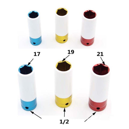 🔥พร้อมส่ง🔥ลูกบล็อกถอดล้อแม็กซ์ ลูกบ็อก ลูกบล็อคถอดล้อแม็ก # 15, 17 , 19 , 21 ,22 mm บล็อกขันล้อ ลูกบล็อกลม ถอดล้อแม็กซ์