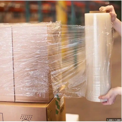 🔥พร้อมส่ง🔥ฟิล์มยืดพันพาเลท เทปพันสินค้า สีใส เทปใส 15 ไมครอน หน้ากว้าง 50cm. ยาว 200เมตร Stretch Film ราคา/ม้วน