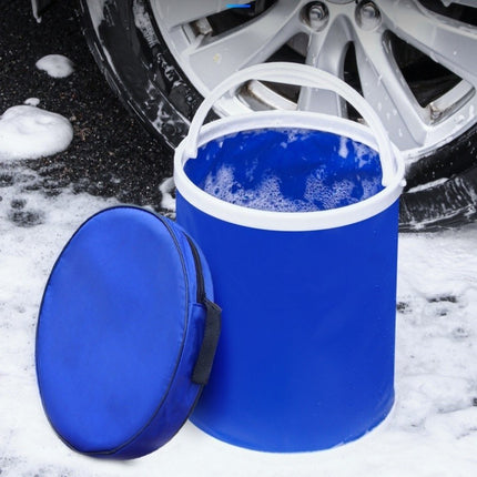 🔥พร้อมส่ง🔥ถังน้ำพับได้ แบบพกพา ไม่ซับน้ำ ถังน้ำล้างรถ ถังใส่น้ำ ถังใส่ของ พับเก็บได้ 11L ราคา/ชิ้น สินค้าในไทย