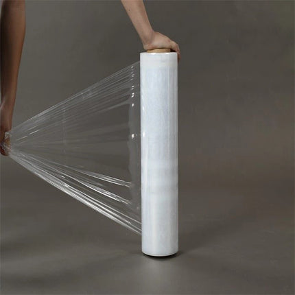 🔥พร้อมส่ง🔥ฟิล์มยืดพันพาเลท เทปพันสินค้า สีใส เทปใส 15 ไมครอน หน้ากว้าง 50cm. ยาว 200เมตร Stretch Film ราคา/ม้วน