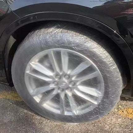 🔥พร้อมส่ง🔥พลาสติกคลุมยางรถยนต์ พลาสติก คลุมเบาะรถยนต์ แบบใช้แล้วทิ้ง คลุมล้อรถยนต์ กันน้ำ คลุมล้อ เบาะรถ สินค้าในไทย