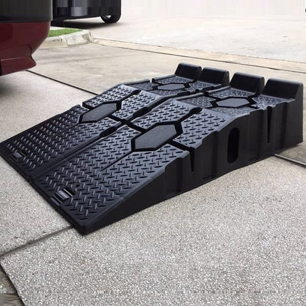 🔥พร้อมส่ง🔥Car Ramp รองล้อยกรถ แรมป์ แลมป์รองล้อรถ ทางลาด เบา พลาสติกแข็งแรง ราคา/คู่ สินค้าในไทย