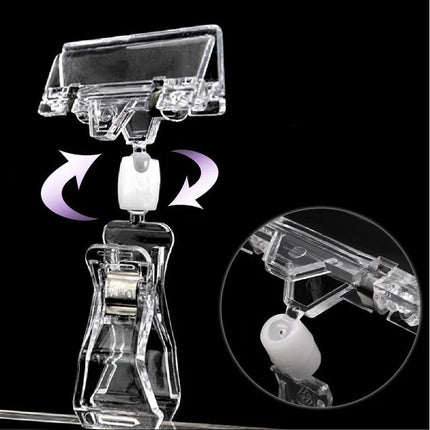 🔥พร้อมส่ง🔥ป้ายหนีบ ที่หนีบป้ายราคา แบบใส ปรับได้ ตัวหนีบป้ายข้อความหรือราคาสินค้า คลิปหนีบป้ายราคา Billboard Clip ในไทย