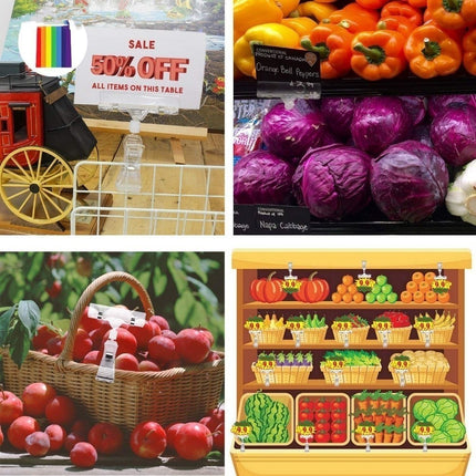 🔥พร้อมส่ง🔥ป้ายหนีบ ที่หนีบป้ายราคา แบบใส ปรับได้ ตัวหนีบป้ายข้อความหรือราคาสินค้า คลิปหนีบป้ายราคา Billboard Clip ในไทย