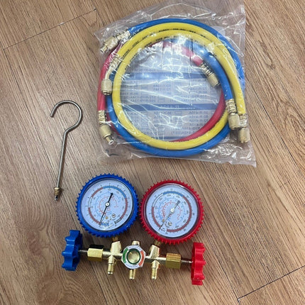 🔥พร้อมส่ง🔥ชุดเกจ์เติมน้ำยาแอร์ เกจ์วัดน้ำยาแอร์ พร้อมสาย 35นิ้ว ชาร์จน้ำยา R12,R22,R404 สินค้าในไทย