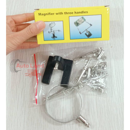 🔥พร้อมส่ง🔥แท่นจับชิ้นงาน แท่นจับยึดชิ้นงาน 2 แขนพร้อมแว่นขยาย และที่วางหัวแร้งบัดกรี สินค้าในไทย