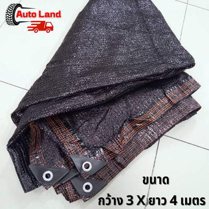 🔥พร้อมส่ง🔥ผ้ากันแดด ตาข่ายบังแดด สแลนกันแดด ตาข่ายกรองแสง กันแดด บังลม สีดำ มีให้เลือก 3 ขนาด สินค้าในไทย