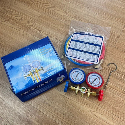 🔥พร้อมส่ง🔥ชุดเกจ์เติมน้ำยาแอร์ เกจ์วัดน้ำยาแอร์ พร้อมสาย 35นิ้ว ชาร์จน้ำยา R12,R22,R404 สินค้าในไทย