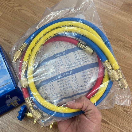 🔥พร้อมส่ง🔥ชุดเกจ์เติมน้ำยาแอร์ เกจ์วัดน้ำยาแอร์ พร้อมสาย 35นิ้ว ชาร์จน้ำยา R12,R22,R404 สินค้าในไทย