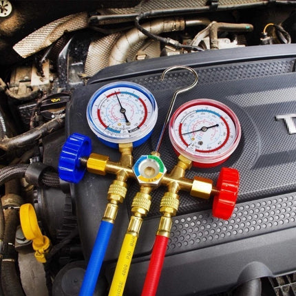 🔥พร้อมส่ง🔥ชุดเกจ์เติมน้ำยาแอร์ เกจ์วัดน้ำยาแอร์ พร้อมสาย 35นิ้ว ชาร์จน้ำยา R12,R22,R404 สินค้าในไทย