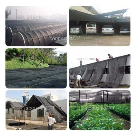 🔥พร้อมส่ง🔥ผ้ากันแดด ตาข่ายบังแดด สแลนกันแดด ตาข่ายกรองแสง กันแดด บังลม สีดำ มีให้เลือก 3 ขนาด สินค้าในไทย