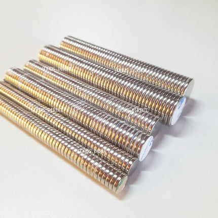 🔥พร้อมส่ง🔥แม่เหล็กนีโอไดเมี่ยม แม่เหล็กกลม แบบกระดุม แรงดูดสูง กลมแบน มี 3ขนาด สินค้าในไทย