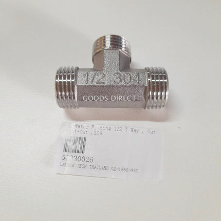 ข้อต่อก๊อกน้ำ ข้อต่อสเตนเลส 304 ขนาด1/2” และ3/4" สินค้าพร้อมส่งในไทย