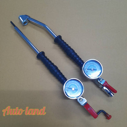 🔥พร้อมส่ง🔥ก้านเติมลมยาง หัวเติมลมยาง แบบก้านโยก หัวเติมลม ที่เติมลมยางรถ แบบยาว พร้อมเกจ สินค้าในไทย