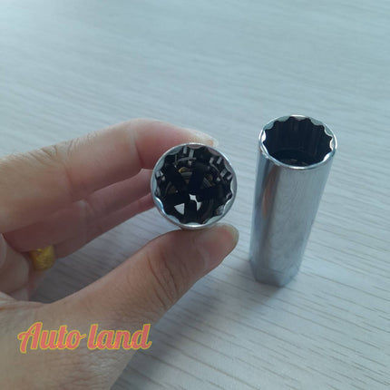 ลูกบ็อก ลูกบล็อคถอดหัวเทียน ขนาด 1/2" เบอร์16 เบอร์21 (6เหลี่ยม) ขนาด 3/8'' เบอร์14 เบอร์16 (12เหลี่ยม) ลูกบล็อคยาว