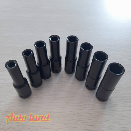 🔥พร้อมส่ง🔥ลูกบล็อกยาว ลูกบล็อก ลูกบล็อกลม บล็อกขันล้อ บล็อกต่อสว่าน ข้อต่อ 6 เหลี่ยมยาว 1/2" (4หุน) สีดำ สินค้าในไทย