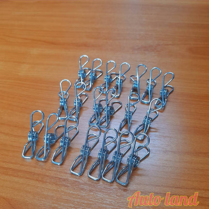 🔥พร้อมส่ง🔥ไม้หนีบผ้า ตัวหนีบผ้า หนีบขดลวด กิ๊บหนีบผ้า คลิปหนีบผ้า สแตนเลส แพ็ค10ชิ้น 4/5/6ซม. ราคา/10ชิ้น สินค้าในไทย