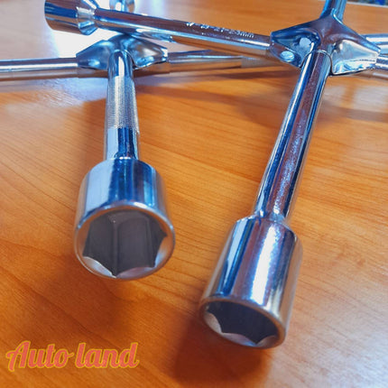 🔥พร้อมส่ง🔥 กากบาท ขันล้อ 4 แฉก ถอดล้อ ประแจกากบาท ประแจขันน็อต ถอดน๊อตขนาด 17,19,21,23 mm. สินค้าในไทย