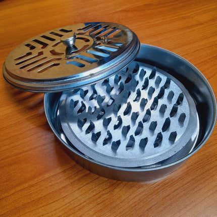 🔥พร้อมส่ง🔥ถาดใส่ยากันยุง ที่ใส่ยากันยุง มีฝาปิด วัสดุทำจากสแตนเลสอย่างดี กล่องใส่ยากันยุง ใส่ยากันยุงเเบบขด (สินค้าในไท