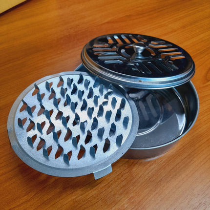 🔥พร้อมส่ง🔥ถาดใส่ยากันยุง ที่ใส่ยากันยุง มีฝาปิด วัสดุทำจากสแตนเลสอย่างดี กล่องใส่ยากันยุง ใส่ยากันยุงเเบบขด (สินค้าในไท