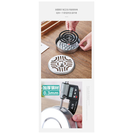 🔥พร้อมส่ง🔥ถาดใส่ยากันยุง ที่ใส่ยากันยุง มีฝาปิด วัสดุทำจากสแตนเลสอย่างดี กล่องใส่ยากันยุง ใส่ยากันยุงเเบบขด (สินค้าในไท