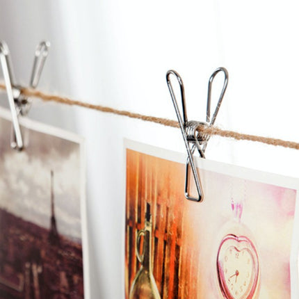 🔥พร้อมส่ง🔥ไม้หนีบผ้า ตัวหนีบผ้า หนีบขดลวด กิ๊บหนีบผ้า คลิปหนีบผ้า สแตนเลส แพ็ค10ชิ้น 4/5/6ซม. ราคา/10ชิ้น สินค้าในไทย