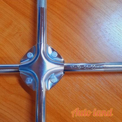 🔥พร้อมส่ง🔥 กากบาท ขันล้อ 4 แฉก ถอดล้อ ประแจกากบาท ประแจขันน็อต ถอดน๊อตขนาด 17,19,21,23 mm. สินค้าในไทย