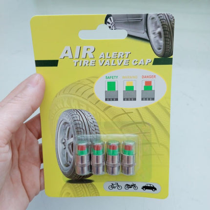 🔥พร้อมส่ง🔥จุกลมเช็คแรงดัน จุกลม จุกปิดลมยางวัดความดันลม แจ้งเตืนเมื่อยางลมอ่อน (4/ชุด) สินค้าในไทย