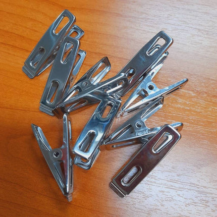 🔥พร้อมส่ง🔥ไม้หนีบผ้า ที่หนีบผ้าสแตนเลส ไม่เป็นสนิม ตัวหนีบผ้าสแตนเลส 1ชุดมี10ชิ้น สินค้าในไทย