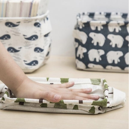 🔥พร้อมส่ง🔥 กล่องผ้าอเนกประสงค์ ลายน่ารัก ขนาดเล็ก ตะกร้าอเนกประสงค์ พับได้ กล่องใส่ของ  สินค้าในไทย