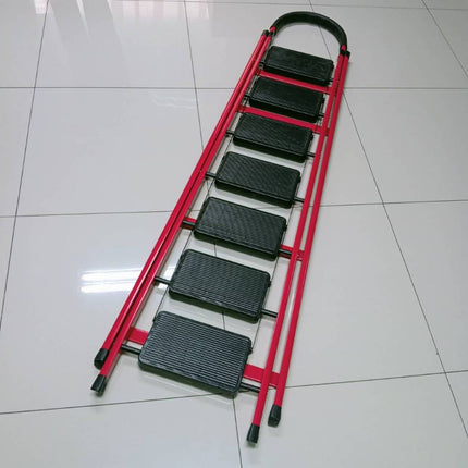 🔥พร้อมส่ง🔥บันได พับได้ อลูมิเนียม รับน้ำหนักได้ 100KG ( 7ชั้น) แดง / ดำ บันไดพับได้ Folding stairs สินค้าในไทย