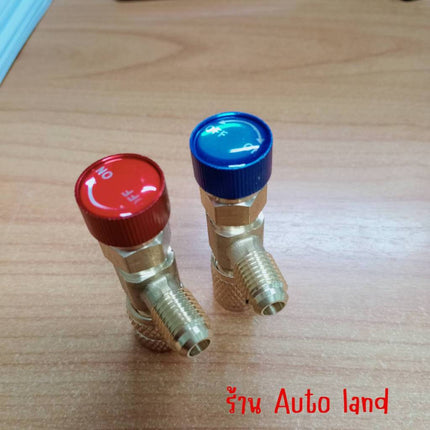 🔥พร้อมส่ง🔥คอลโทรลวาล์ว ปิด-เปิด ชาร์ทน้ำยาแอร์ ป้องกันน้ำยากระเด็น สีฟ้าR22 สีแดง R410a เซฟตี้วาล์วน้ำยาแอร์ สินค้าในไทย