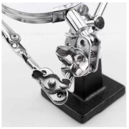 🔥พร้อมส่ง🔥แท่นจับชิ้นงาน แท่นจับยึดชิ้นงาน 2 แขนพร้อมแว่นขยาย และที่วางหัวแร้งบัดกรี สินค้าในไทย