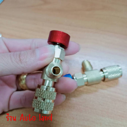 🔥พร้อมส่ง🔥คอลโทรลวาล์ว ปิด-เปิด ชาร์ทน้ำยาแอร์ ป้องกันน้ำยากระเด็น สีฟ้าR22 สีแดง R410a เซฟตี้วาล์วน้ำยาแอร์ สินค้าในไทย