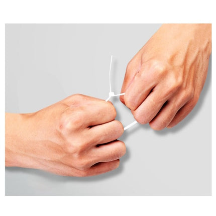 🔥พร้อมส่ง🔥 เคเบิ้ลไทร์ Cable Tie ไนลอน สายรัด สีขาว เคเบิ้ลไทร์ เข็มขัดรัดสายไฟ หนวดกุ้ง สายรัดไนล่อน สินค้าในไทย