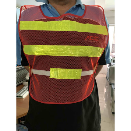 🔥พร้อมส่ง🔥เสื้อสะท้อนแสง เซฟตี้ จราจร safety vest สีเขียว/สี้ส้ม แบบเสื้อ และ แบบตาข่าย ราคา/ชิ้น สินค้าในไทย