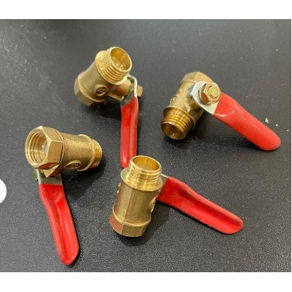 🔥พร้อมส่ง🔥บอลวาวล์ ทองเหลือง บอลวาวล์เล็ก ขนาด1/4 และ 1/2  วาล์วปั้มลม วาวล์ลมทองเหลือง สินค้ในไทย