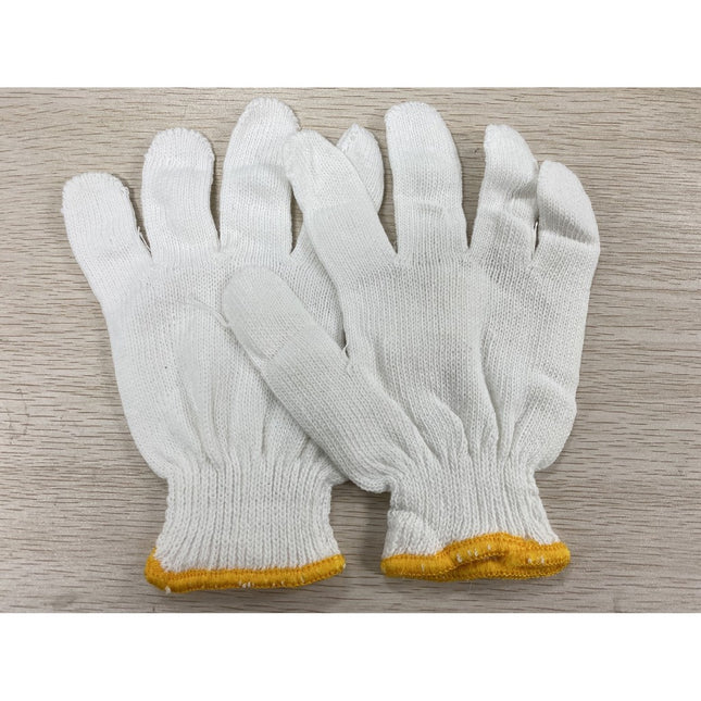 🔥พร้อมส่ง🔥ถุงมือผ้า ถุงมือทอผ้าฝ้าย ราคาถูก เกรดอย่างดี ถุงมือผ้าสีขาว ราคา /12 คู่ สินค้าในไทย