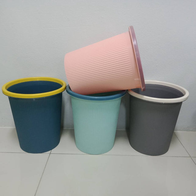 🔥พร้อมส่ง🔥ถังขยะ ถังขยะกลม ถังขยะทรงกลม ไม่มีฝา ล็อคถุงแบบกดขอบ จุ 10 ลิตร สินค้าในไทย มีหน้าร้าน