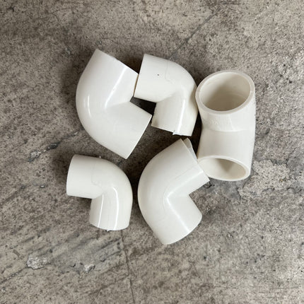 ข้อต่อ ข้อต่อพีวีซี PVC ขนาด 20mm , 25mm , 16mm  ต่อตรง ข้องอ สามทางมุมฉาก สี่ทาง สี่ทางมุมฉาก ฝาครอบ ท่อน้ำ วาล์วเกษตร