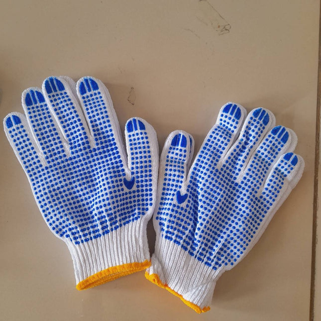 🔥พร้อมส่ง🔥ถุงมือผ้า (12คู่) ถุงมือผ้าฝ้าย ราคาถูกแบบหนาเกรดดี ถุงมือทำงาน ถุงมือยก ถุงมืออเนกประสงค์