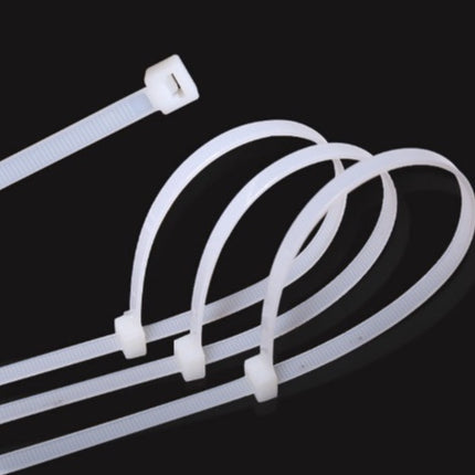 เคเบิ้ลไทร์ Cable Tie ไนลอน สายรัด สีขาว เคเบิ้ลไทร์ เข็มขัดรัดสายไฟ หนวดกุ้ง สายรัดไนล่อน สายเคเบิล สินค้าพร้อมส่งในไทย