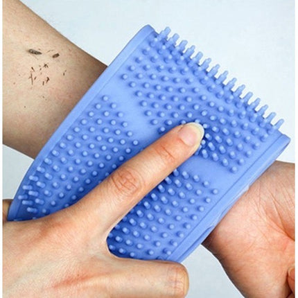 ที่ขัดผิว ขัดขี้ไคล ขัดตัว ที่ขัดตัว ที่ขัดตัวซิลิโคน แปรงขัดตัว แผ่นขัดตัวซิลิโคน สายยาวพิเศษ 70 ซม.